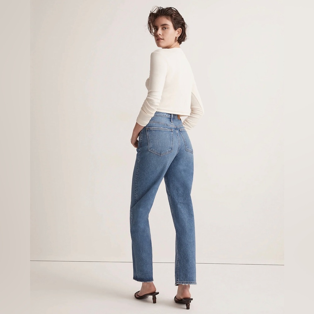 NWT Madewell The Petite Perfect Vintage Straight Jean in Earlwood Wash - Picture 2 of 8